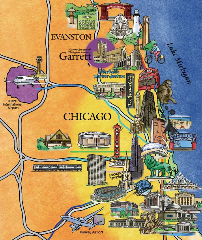 Garrett chicago map